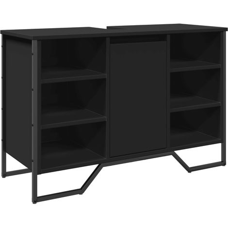 Maison Exclusive - Mobile Lavabo Bagno Nero 91x35x60 cm in Truciolato