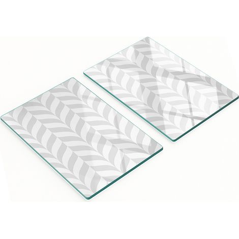 Set di due taglieri da cucina in vetro dalle forme geometriche, 2x40x52 cm (1/5)