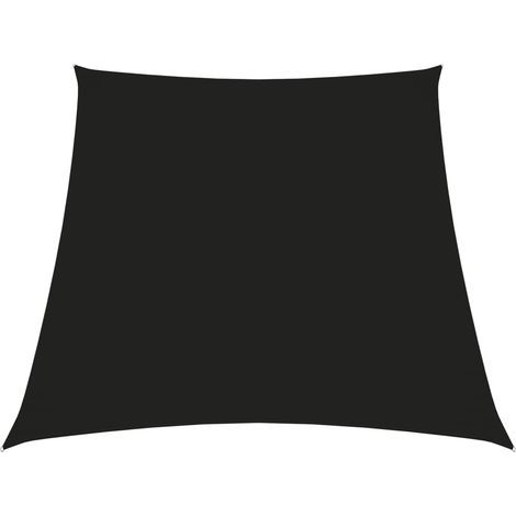Voile d'ombrage en tissu Oxford, forme trapézoïdale, 2/4 x 3 m, noire (1/5)