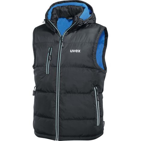 uvex Gilet matelassé, noir / bleu, Taille unisexe: XL (1/2)