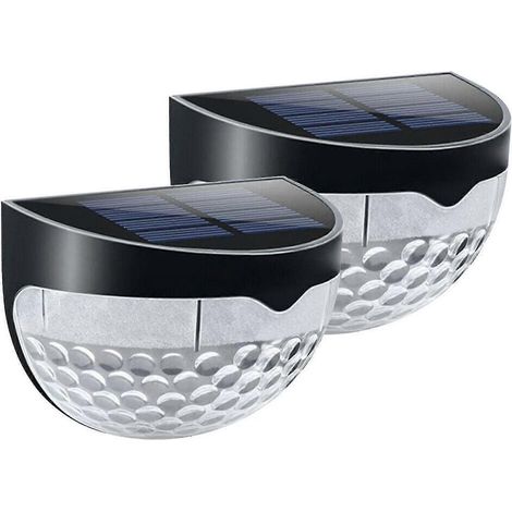 Lampe murale solaire étanche pour gouttière et clôture, 6 LED, pour jardin extérieur.