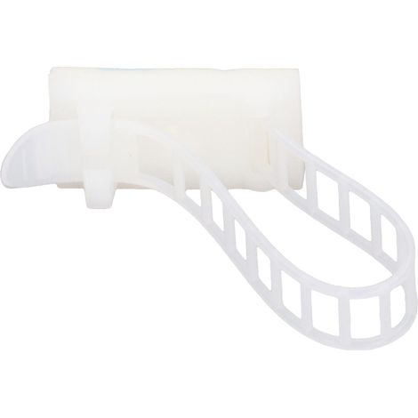 Packung mit 100 verstellbaren, selbstklebenden Kabelbindern aus Nylon mit robuster Befestigung, für den Bürogebrauch (weiß). (1/5)