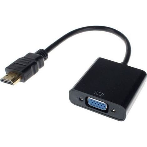 Adaptateur HDMI Vers VGA - Conversion Audio Vidéo 1080p Sans Alimentation Externe - Pour PC Et Écrans VGA - 1 Pièce (1/4)