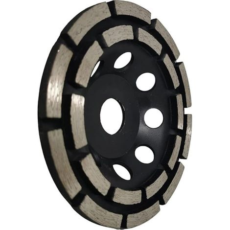 Diamant-Schleif- und Polierscheibe, 125 mm x 22,23 mm, zweireihige Diamant-Schleifscheibe, zum Schleifen von Estrich, Betonplatten, Fliesen und Fliesenkleber.