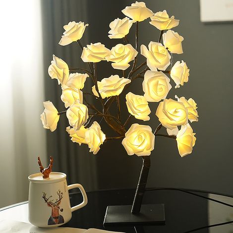 Socle amovible en plastique, interrupteur USB, veilleuse LED rose décorative, interrupteur à LED. (1/5)