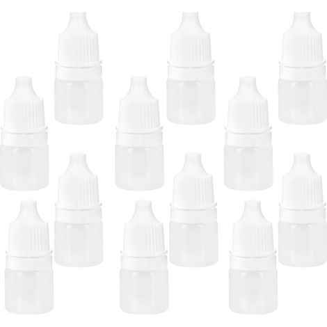 Lot de 100 flacons compte-gouttes vides de 2 ml en plastique souple et rechargeable pour gouttes oculaires. (1/5)