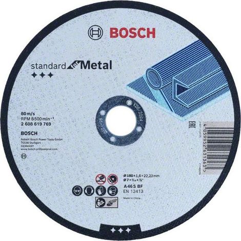 Bosch Standard for Metal für Trennscheibe gerade, 180 mm, 22,23 mm (1/4)