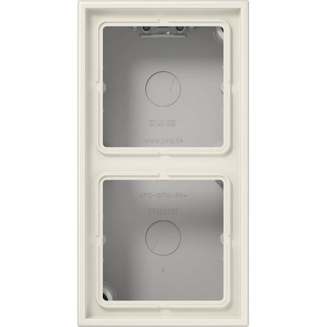 Jung Capuchon apparent 2x, LS CUBE, Duroplast, blanc, montage vertical et horizontal LS 582 A W