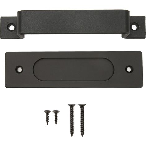 de porte de grange noire en alliage d aluminium plaque plate