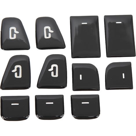 Lot de 11 autocollants pour interrupteur de lève-vitre, garniture de bouton de lève-vitre de porte, remplacement pour Tesla Model Y et Model 3 (2017-2021) (1/5)