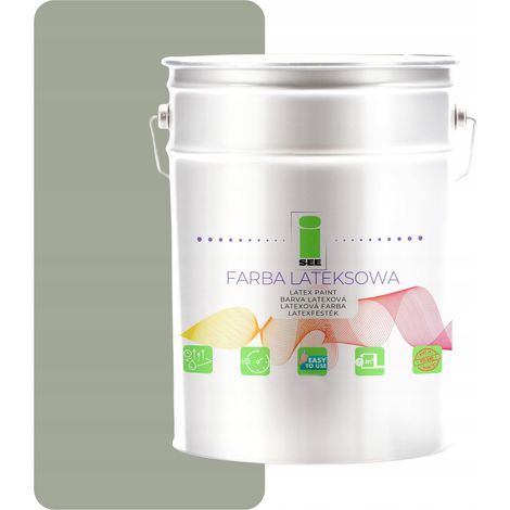 PITTURA MURALE AL LATTICE PER PARETI INTERNE GRIGIO SALVIA 10L POLONIA (1/5)
