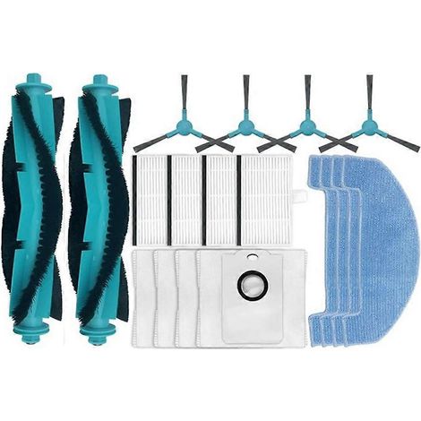 Pour Conga 2499 Ultra maison Advanced Titanium/Atvel SmartGyro R80 Base brosse principale, brosse latérale et filtre chiffon de serpillière sac à poussière (1/5)