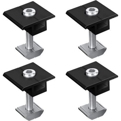 FENOPLASTICA4 Pinces centrales, Alliage d'aluminium, 30mm, Supports de montage, Panneau solaire, Toits, Camping-cars (1/5)
