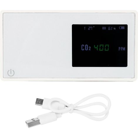 Household Usb Rechargeable Carbon Dioxide Tester Air Quality Detector With Digital Display (1/4)