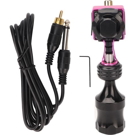 Machine à Tatouage Rotative 5‑10V avec Moteur RCA, Stylo Professionnel pour Ligne et Ombré, Rouge Rose (1/5)