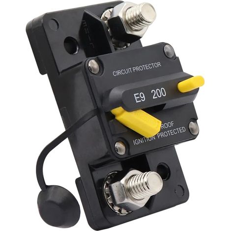 Lot de 2 disjoncteurs thermiques réarmables manuellement 200A – Protection contre les surintensités pour batterie de navire et véhicule (1/5)