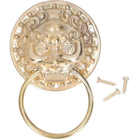 Poignée de porte antique en laiton, heurtoir, quincaillerie pour portail et porte de cour (1/5)