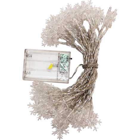 Guirlande Lumineuse De Noël - 300 Cm - 20 Led Blanc Chaud - Pour Fenêtre Intérieure - Boîtier Piles - 1 Pièce (1/5)
