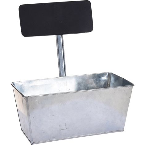 PROGARDEN macetero zinc &43 pizarra 12x26 cm , Mactero zinc &43 pizarra 12 x 26 cmPráctica jardinera para plantar y no olvidar que se ha sembradoFabricada en acero galvanizado&lt