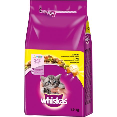 WHISKAS® Beutel Trocken Junior mit Huhn 1,9 kg 1,9 kg Trockenfutter Katze (1/5)