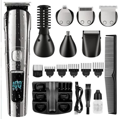 Tondeuse Cheveux Hommes, AUDBURN 11-en-1 - Noir - Charge USB - Autonomie 90 min (1/4)