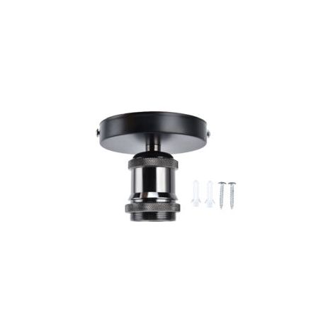 Douille de lampe Vintage E26 E27 Plafonnier avec accessoires pour cuisine chambre salon 100240VNoir (1/5)