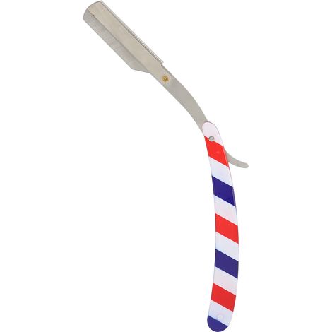 Porte-rasoir de barbier professionnel vintage manuel en acier inoxydable à lame droite pour salon, sans lame (1/5)