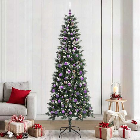 vidaXL Künstlicher Weihnachtsbaum mit 300 LEDs mit Ständer Grün 240 cm (1/5)