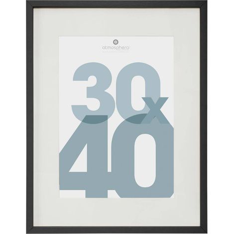Fotorahmen Manu - Holz und Glas - schwarz - 30x40 cm