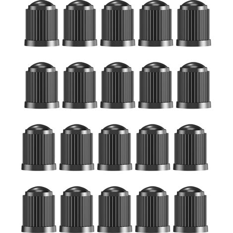 20 x Universal Car Tyre Valve Caps, Dustproof with Sealing Ring, Plastic Tyre Valve Caps, Suitable for Most Cars, Motorcycles