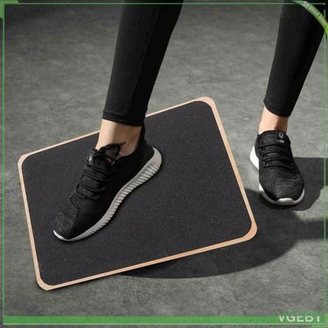 Planche d'équilibre rectangulaire - FAFEICY - Planche en bois - Antidérapante - Supporte jusqu'à 158 kg - 43x32,5x8 cm (1/5)
