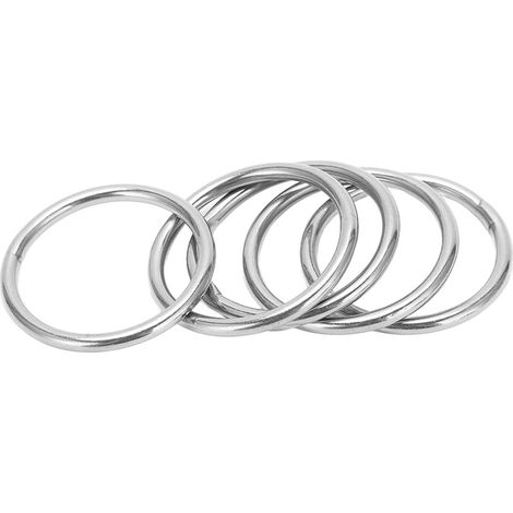 Packung mit 5 3mm Edelstahl-O-Ringen, Mehrzweck-Befestigungsringe für Boote und Ladung (3 x 30 mm / 0,1 x 1,2 Zoll) (1/5)