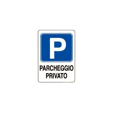 CARTELLO PARCHEGGIO PRIVATO- - cm.20x30h. - 10 pezzi