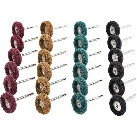 Kit di lucidatura per trapano da 40 pezzi, accessori Dremel, dischi abrasivi da 25 mm per utensili rotanti Dremel, grana 80/150/240/300, accessori per lucidatura per legno, calcolatrice, gioielli, qua (1/5)
