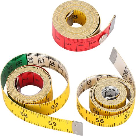 Règle de Mesure Flexible pour Couture, 3 Pièces Mètre de Tailleur avec Double Échelle (1/5)