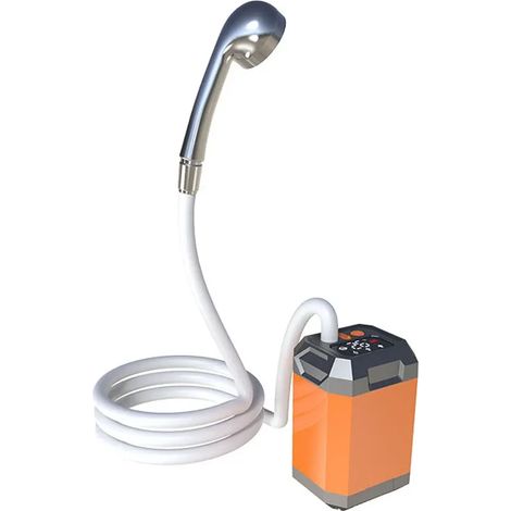 Douche de camping portable (9000 mAh, 1 mode) - Pompe de douche électrique rechargeable pour l'extérieur - Grande capacité - Idéale pour la randonnée et les voyages (1/4)