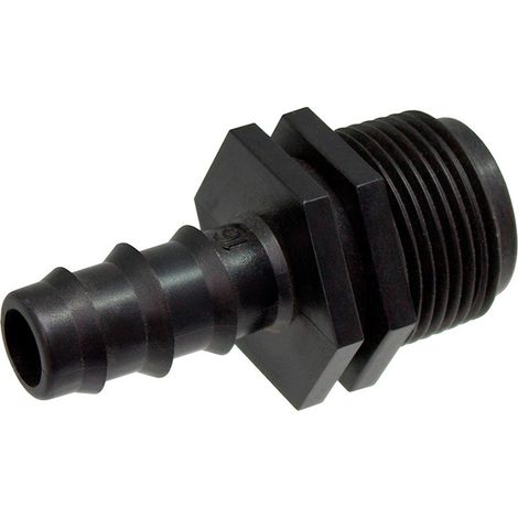 Adaptador macho tubo 16mm a rosca 3/4 blue bird (1/3)