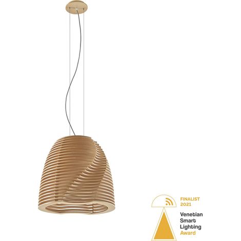 Suspension TWIST GX53 LED T2 10W 1190lm(975lm) CRI80 3000K 112º Bois de hêtre (1/4)