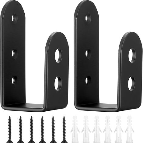 Supports de Serrure de Porte en Acier en Forme de U,Compatible avec Planches 2x4, pour Renforcement des Portes de Grange, Garage et Atelier
