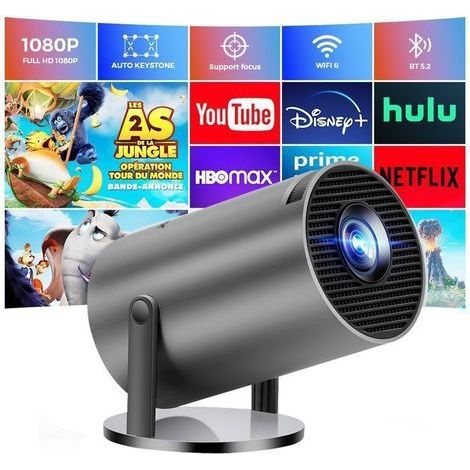 Mini Projecteur Portable -Bluetooth Auto - Vidéoprojecteur Intelligent Full HD - Support 4K -Wifi 6 et BT 5.0 (1/5)