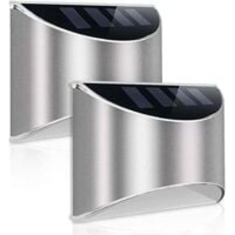Lampe Solaire Extérieur Puissante Stainless Steel Applique Avec Etanche Led Lumière Lampadaire Eclairage Exterieur de Sécurité Sans Fil Pour Jardin Porche Maison Garage Mur (1/5)