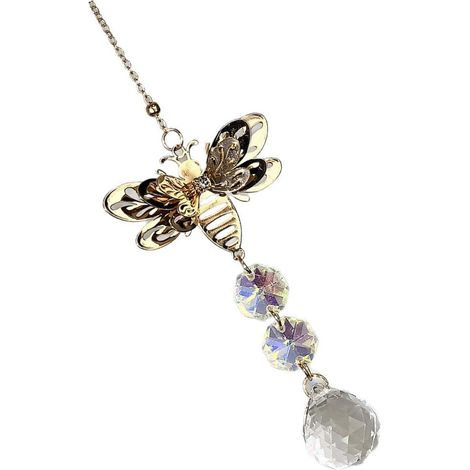 Attrape rêves en cristal pour fenêtre, avec décoration animale suspendue, idéal Noël, mariage (1/5)