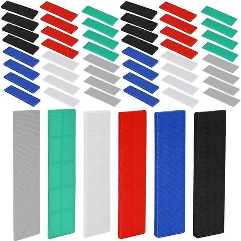 180 cales en plastique pour nivellement, cales composites, cales plates pour meubles, épaisseurs : 3/64, 5/64, 1/8, 5/32, 13/64, 15/64 pouce (1/5)