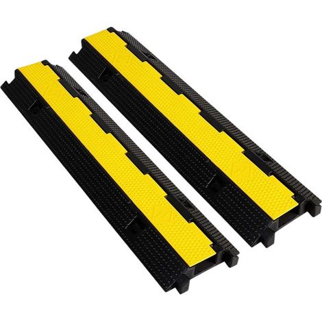 Lot de 2 goulottes de câbles 100 cm – Avec rabat – Protège-câbles pour seuil – Organiseur de fils (1/5)