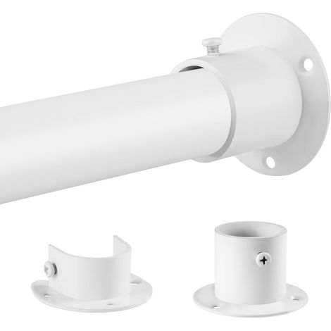 Tringle Penderie à Vêtements Extensible Blanche, Barre Penderie 74-190cm (1/5)