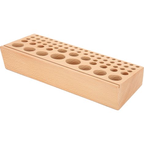 Porte-outils en cuir à 68 trous, en hêtre, pour le perçage et l'impression DIY, étagère (1/5)