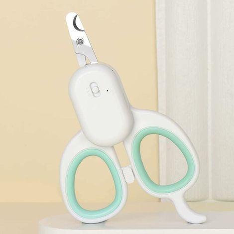 Coupe-griffes de chat, coupe-ongles professionnels multifonctions pour chiots et petits animaux, ciseaux en acier inoxydable, équipés d'une lumière LED haute luminosité et d'une lumière (1/5)