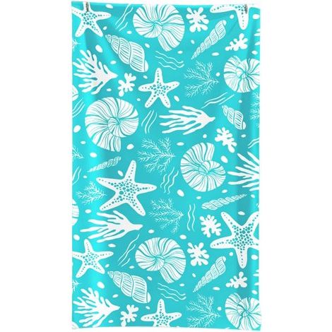 Großes Strandtuch – 70 x 140 cm – Mikrofaser-Frottee – Velours-Badetuch – Pflegeleicht – Weich und saugfähig – Schnelltrocknend – Modell D (1/5)