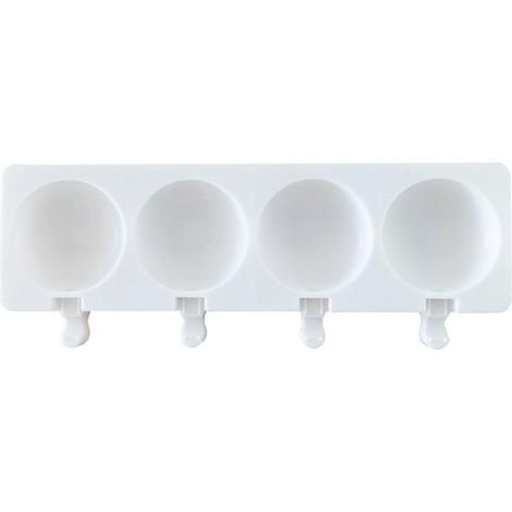 Moule à Glace Silicone 4 Cavités pour Sorbets, Chocolats et Popsicles DIY (1/4)