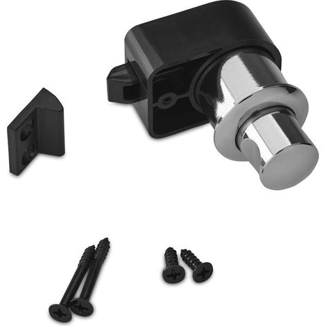 1x CAMPIA Push-Lock Möbelschloss, poliertes Chrom, für Wohnwagen und Boote (1/3)